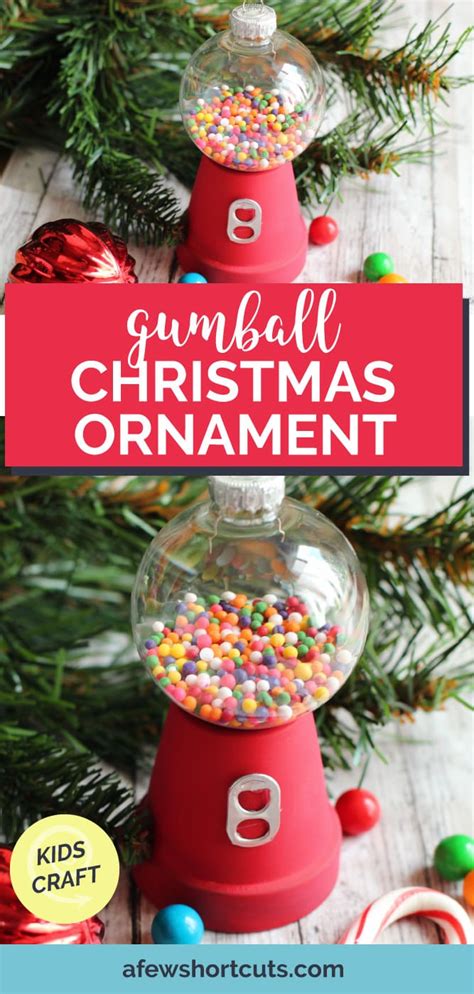 Gumball Machine Christmas Ornament Kids Craft - A Few Shortcuts