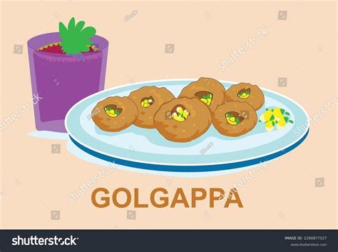 Panipuri Or Gol Gappa Vector Illustration Royalty Free Stock Vector