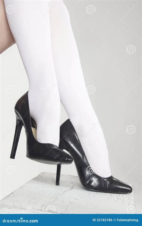 Legs Crossed High Heels Royalty Free Stock Image