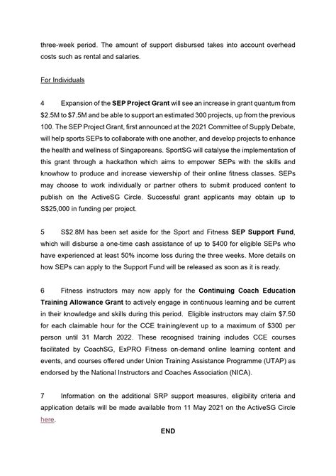 Additional support for businesses and SEPs affected by stricter safe