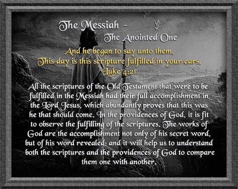 The Messiah The Anointed One Glad Tidings Sayings Faith