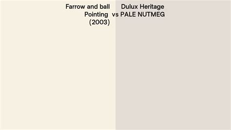 Farrow And Ball Pointing Vs Dulux Heritage Pale Nutmeg Side By