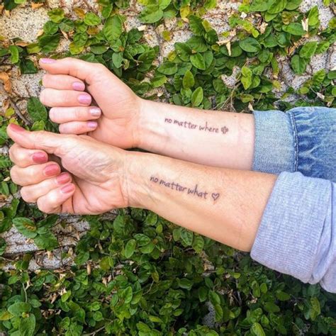 Tatouage mère fille une phrase Tatouage mère fille 25