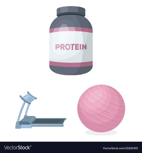 Gym And Training Cartoon Icons In Set Collection Vector Image