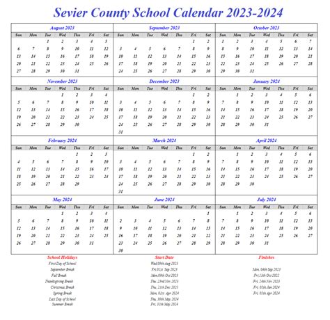 Sevier County September 2025 Calendar Rami Alexander