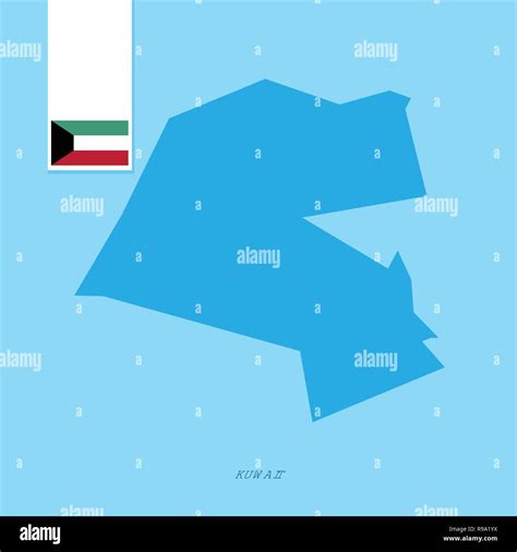 Middle East Map Kuwait Stock Vector Images Alamy