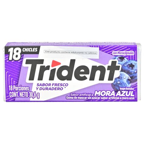 Trident Chicles Mora Azul 306 G Caja 12 Unidades Farmacias Medicity