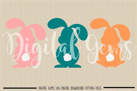 Bunny Rabbit Easter Svg Dxf Eps Png Files By Digital Gems