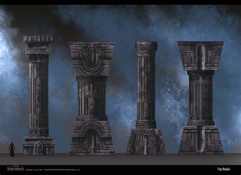 Atlantean Stone Pillars 3d Background Animation Background Greek