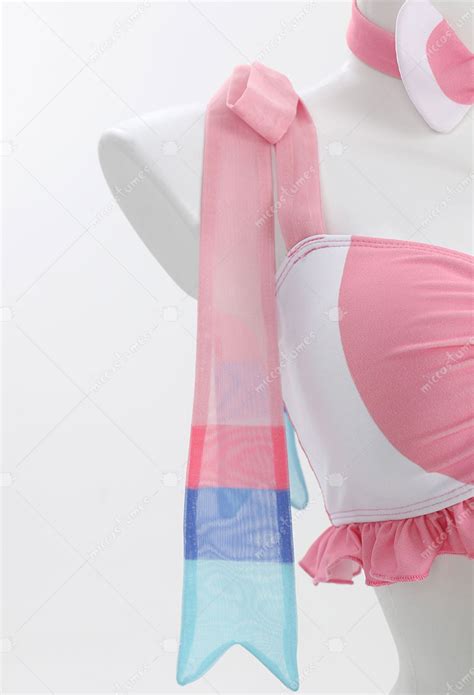 PM Derivative Swimsuit Kawaii Pink Ruffle Bikini Set Lace Up Top And Low Waist Shorts Two