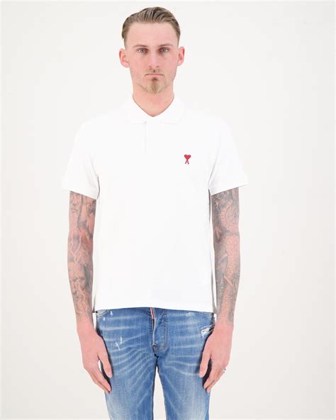 Ami Paris De Coeur Polo Shirt Off White Beachim