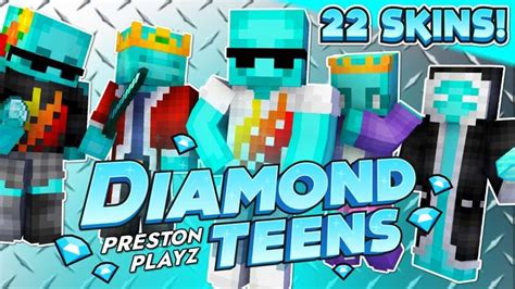 Prestonplayz Diamond Teens By Firegames Minecraft Skin Pack Minecraft Marketplace Via