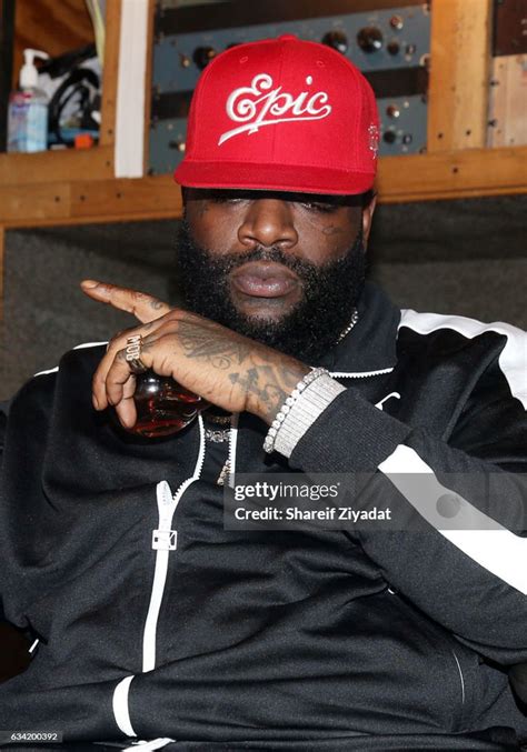 Rick Ross Seen At His Private Studio Session At Premier Studios On