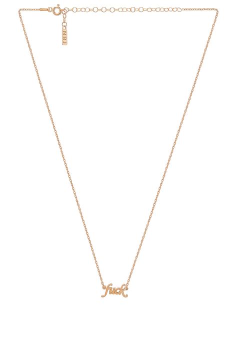 Natalie B Jewelry Fuck Necklace In Gold REVOLVE