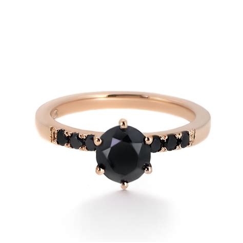 Black Diamond Engagement Ring - Haywards of Hong Kong
