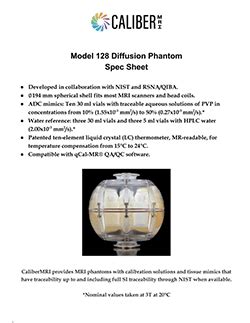 model  diffusion phantom spec sheet xiel limited
