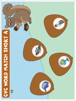 Cvc Words File Folder Activities Acorn Themed By Make Take Teach