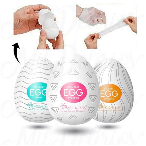 Kit 3 Egg Ovo Masturbador Masculino Ovo Sex Shop Texturas Diversas Shopee Brasil