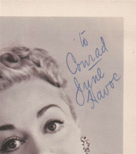 Autographed 35x5 Phot June Havoc Actress Dancer Sister Stripper Gypsy