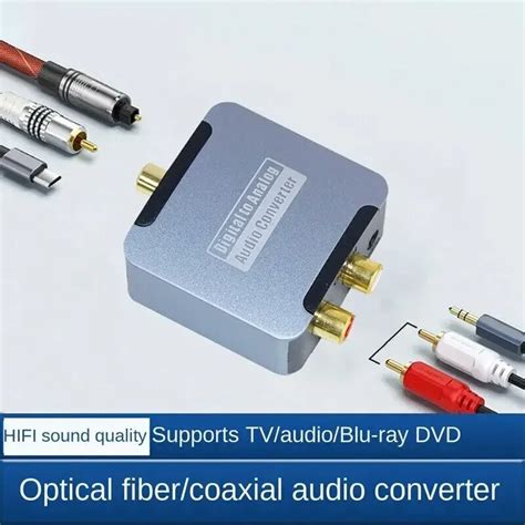 Convertidor De Audio Digital A Anal Gico Dispositivo Ptico Toslink Coaxial A R L RCA Conector