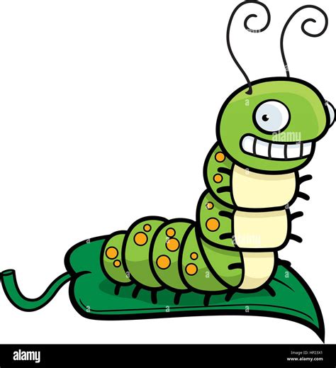 Gambar Ulat Kartun Premium Vector Cute Little Caterpillar Cartoon