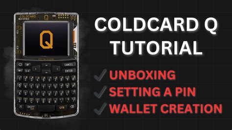 Coldcard Q Bitcoin Wallet Unboxing Setup And Create Wallet Youtube