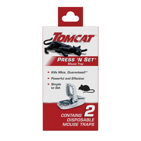 Tomcat Press 'N Set Mouse Trap for Indoor or Outdoor Use, Plastic