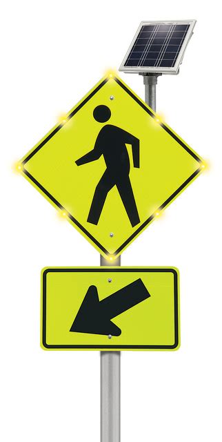 Blinkersign Flashing Led Pedestrian Crossing Symbol Sign W