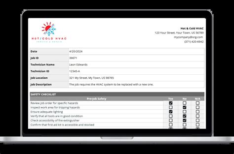 Hvac Safety Checklist Template Housecall Pro