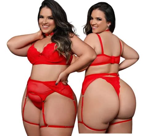 Langerie Plus Size Calsinha Fio Dental Renda Sex Suti Bojo Parcelamento Sem Juros