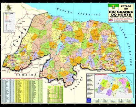 Cidades Do Rio Grande Do Norte Mapa - Rio Grande do Norte Político • Bia Mapas