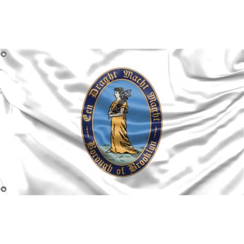 borough  brooklyn flag unique design print hiqh quality etsy