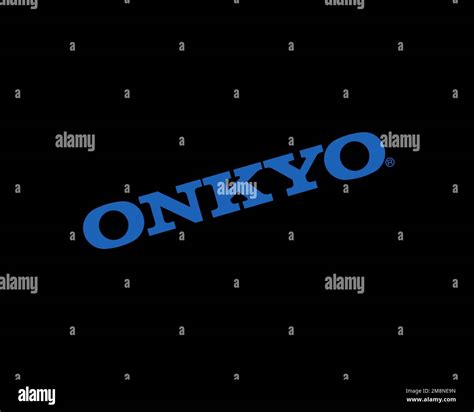 Onkyo Rotated Logo Black Background Stock Photo Alamy