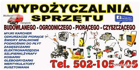 Wypo Yczalnia Sprz Tu Budowlanego Ogrodniczego Czyszcz Cego Krak W