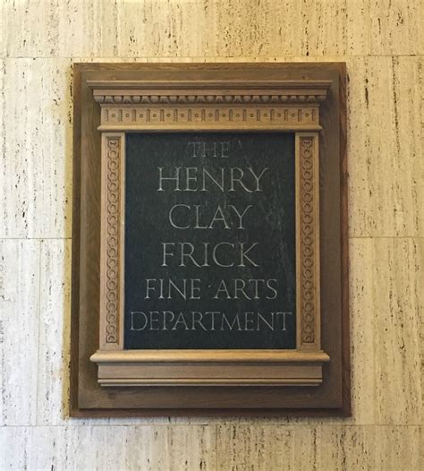 Henry Clay Frick Plaque