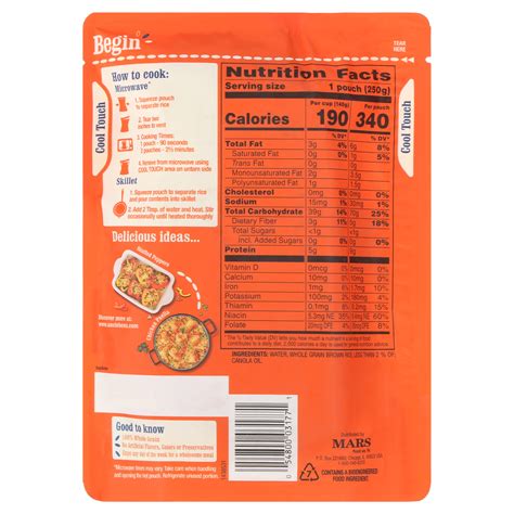 Uncle Ben S Ready Rice Whole Grain Brown Rice 8 8 Oz Side Item