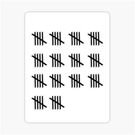 Tally Marks Sticker For Sale By Jgdias94 Redbubble