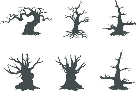 Spooky tree silhouette, Halloween tree silhouette, Dead tree silhouette ...