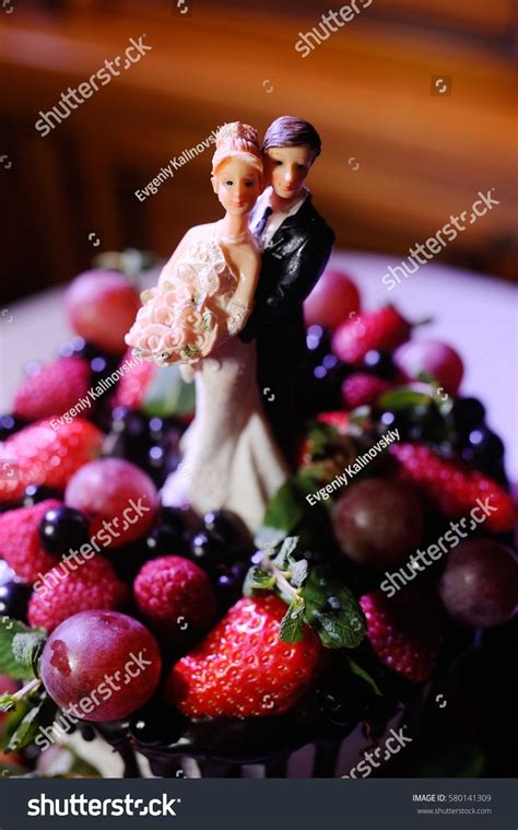 Naked Tiered Cake Fruits Berries Figures Stock Photo Shutterstock