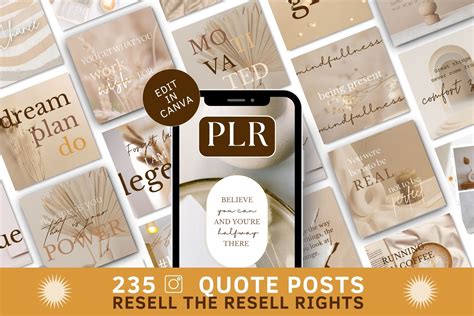 PLR Motivational Quotes Instagram Post Templates - Design Cuts