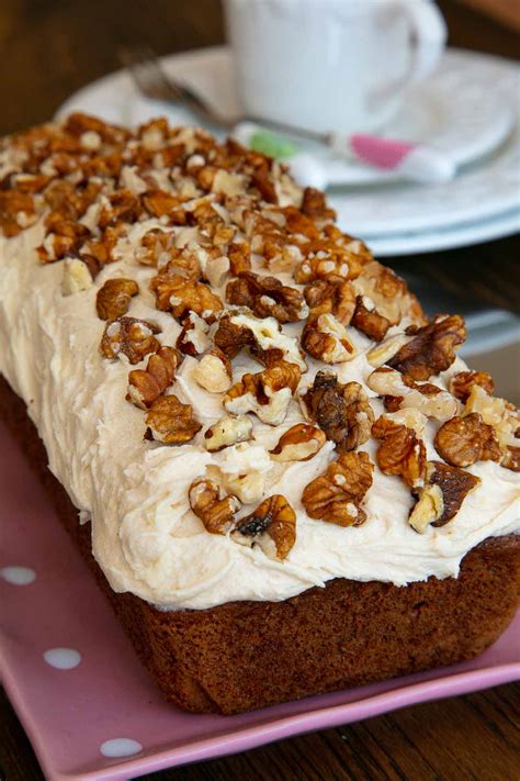 Coffee And Walnut Loaf Cake Dairy Free And Vegan Thinly Spread