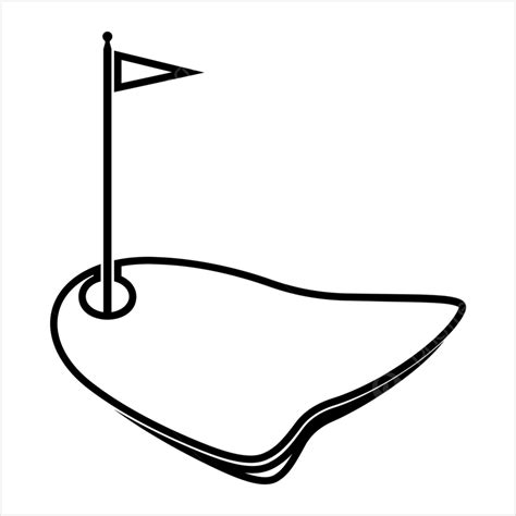 Golf Flag Clip Art Black And White