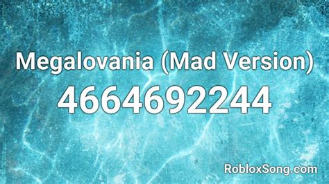 Megalovania Mad Version Roblox ID Roblox Music Codes