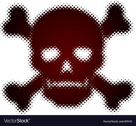 Halftone Skull Royalty Free Vector Image Vectorstock