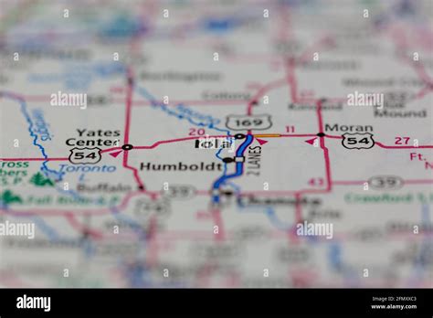 iola kansas map  res stock photography  images alamy