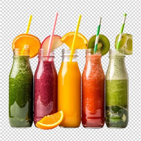 premium psd sets  fruit drinks isolated  white