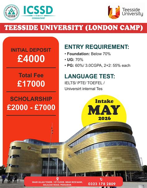 icssd teesside university london campus   intake open