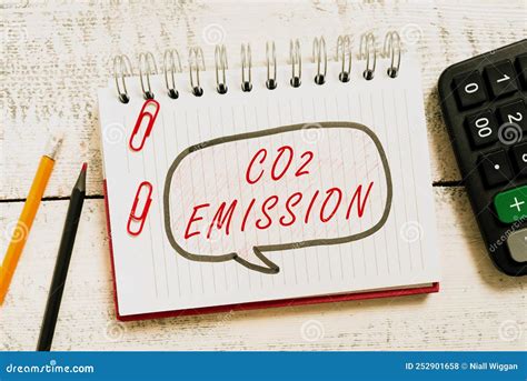 Handwriting Text Co2 Emission Business Overview Releasing Of