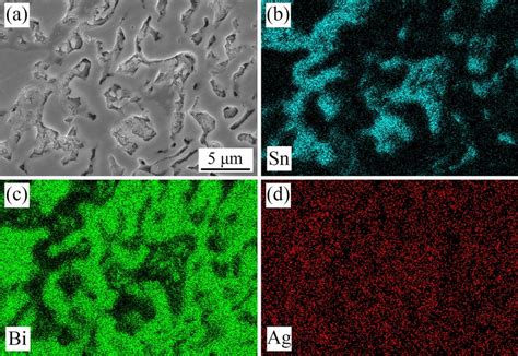 Microstructure And Element Mapping Of The Snbi Ag Solder Bulk A