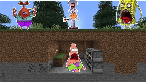 Minecraft Speedrunner Vs 3 Hunters Spongebob Animation